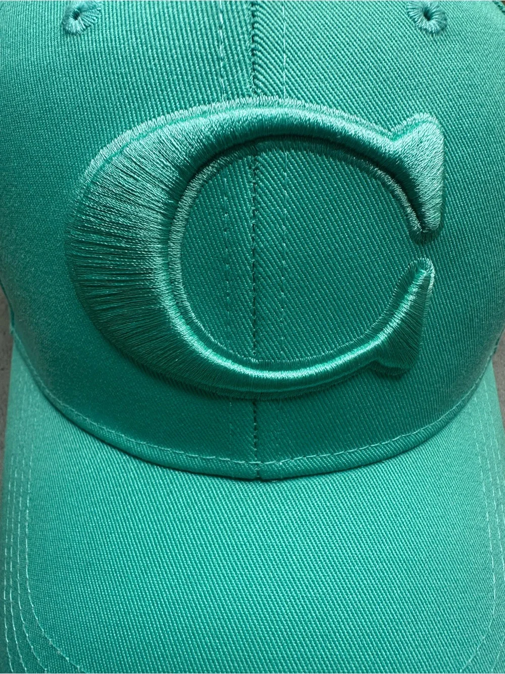 Coach Fragrance Aqua Monogram “C” Baseball Cap Hat Adjustable - Picture 2 of 6